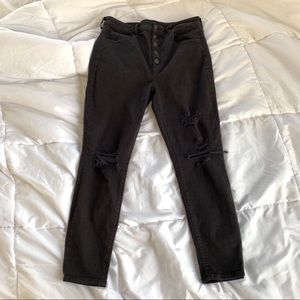 AEO Super Hi Rise Black Jegging